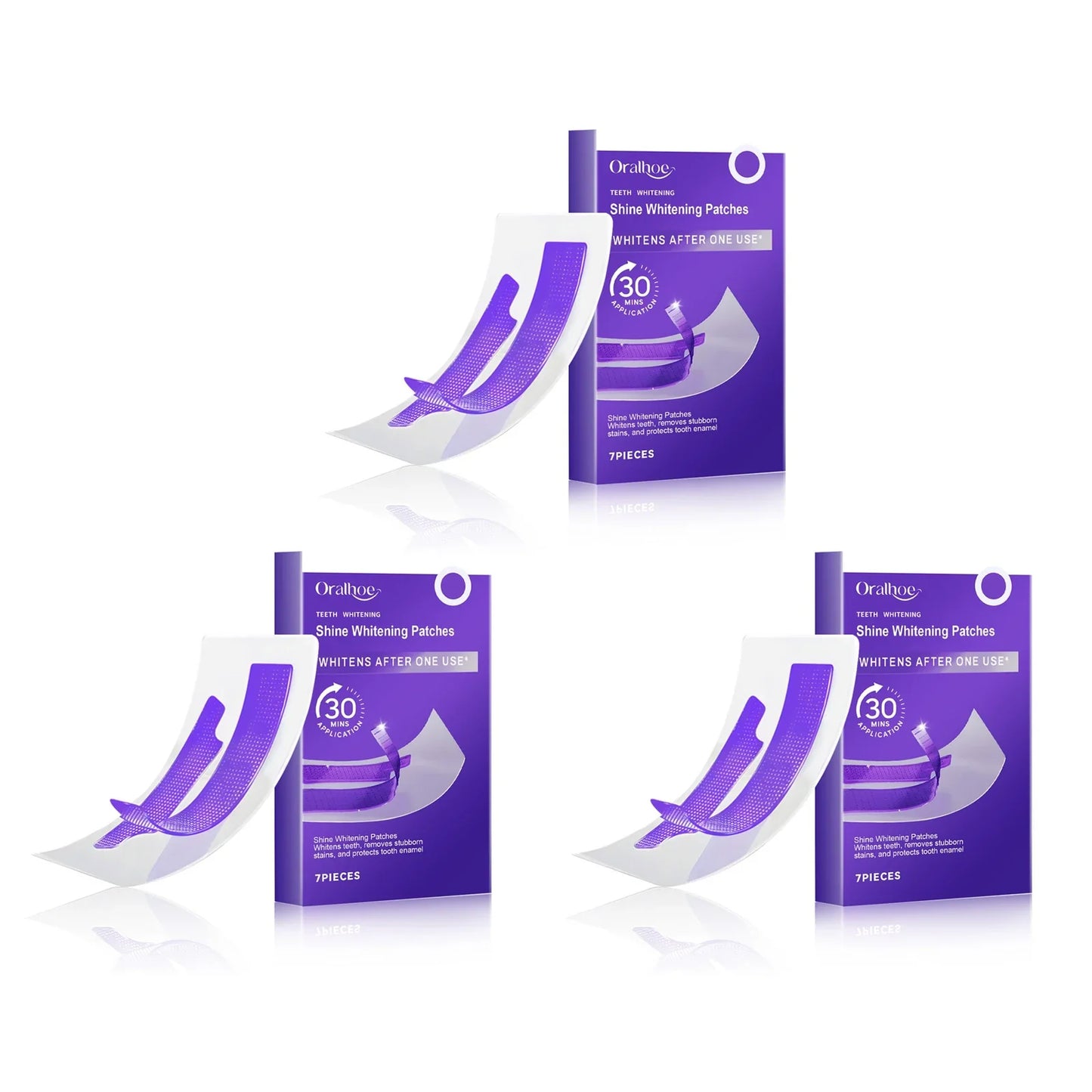 Oralhoe Teeth Whitening Strips – Stain Removal Gel Patches