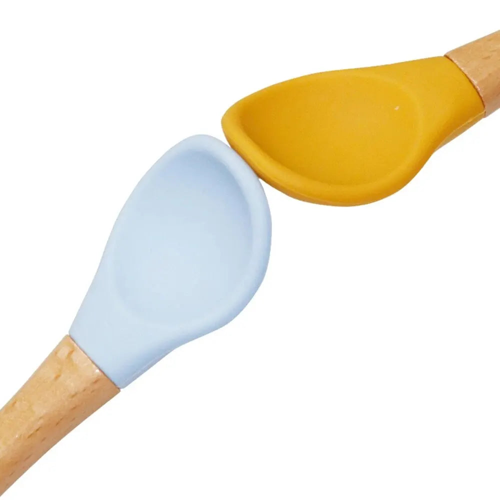 Food-Grade Silicone Baby Spoon & Fork Set | BPA-Free