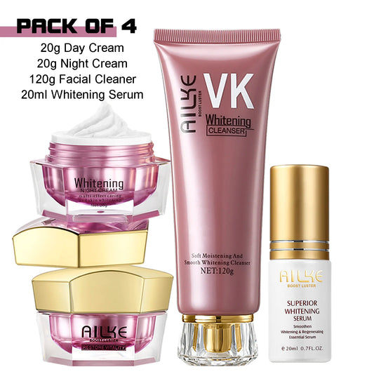 AILKE Brightening Anti-Wrinkle Face Cream | Collagen & Hyaluronic Brightening Face Cream Peaceful Pleasures Health and Wellness PACK OF 4 Germany