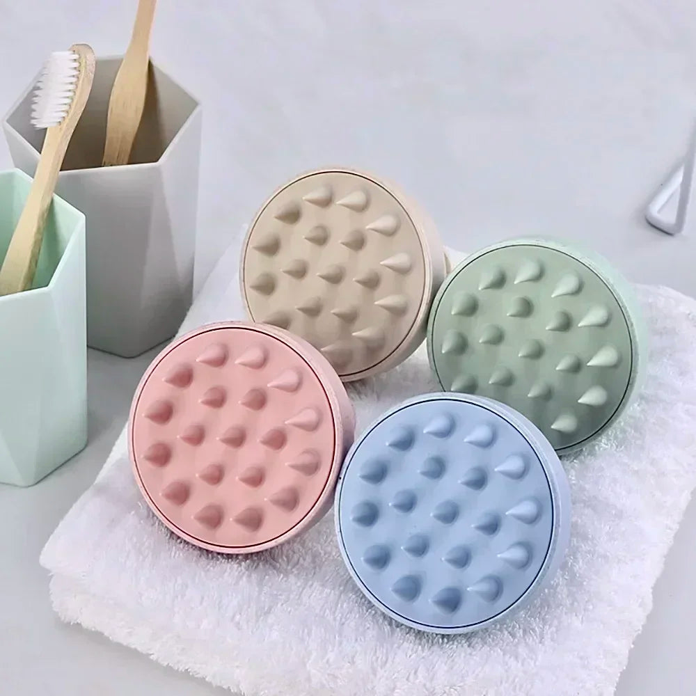 Silicone Shampoo Brush Head Scalp Massage Comb Clean The Scalp Thoroughly Body Massage Brush Bath Brush Salon Hairdressing Tool Peaceful Pleasures Health and Wellness