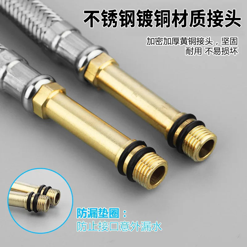 G1/2" Stainless Steel Nylon Braided Faucet Hose | Kitchen & Bath
