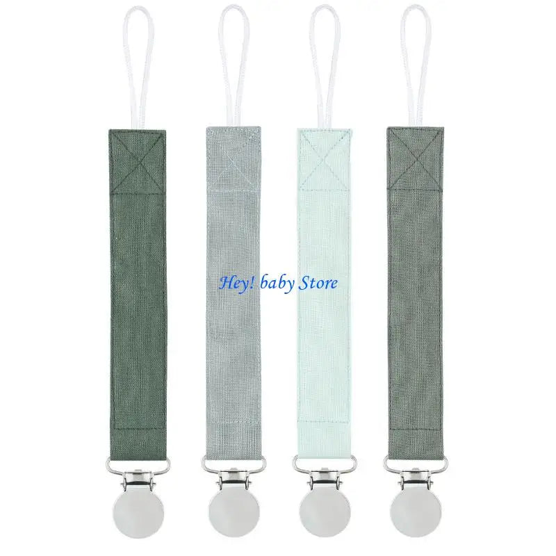 Baby Pacifier Chain Clips 4-Pack | Soother Holder Newborns