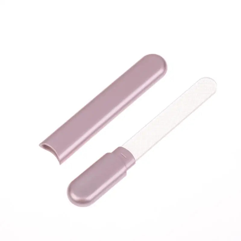 Glass Nail File With Case, Crystal Diamond Salon Best Beauty Nail Buffer For Natural And Acrylic Nail Peaceful Pleasures Health and Wellness Rose Gold