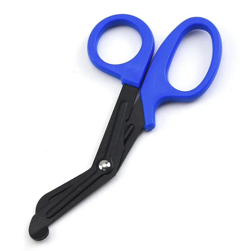 Survive Paramedic Medical Rescue Scissor Trauma Gauze IFAK Emergency First Aid Shear Outdoor Nurse Medical Sissors Peaceful Pleasures Health and Wellness Blue