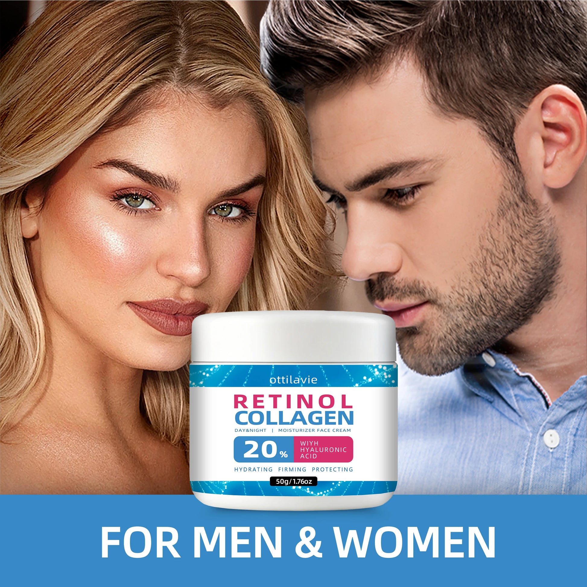 Retinol & Collagen Moisturizing Cream - Day & Night Use, Fast-Absorbing & Non-Greasy, Universal for All Skin Types, Perfect Gift Peaceful Pleasures Health and Wellness