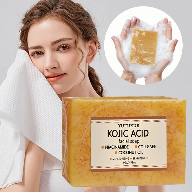 YUITIKUE Kojic Acid Brightening Soap – Niacinamide & Coconut Oil