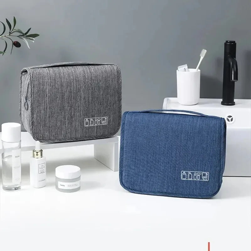 Oxford Fabric Men Business Portable Storage Bag Toiletries Organizer Women Cosmetic Bag Waterproof Hanging Travel Wash Pouch Peaceful Pleasures Health and Wellness