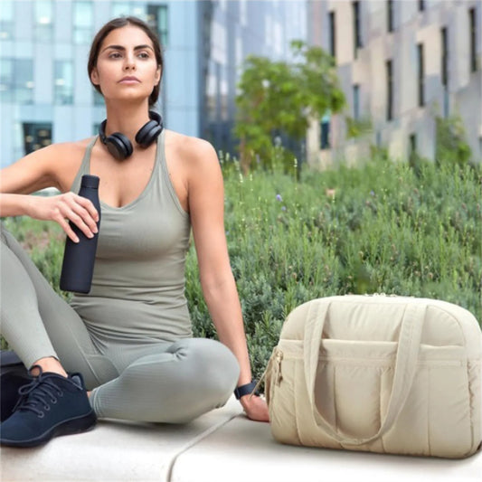 Travel Gym Bag Large Capacity with Separate Compartment Design for Short Trips Sports Outdoor Activities Peaceful Pleasures Health and Wellness