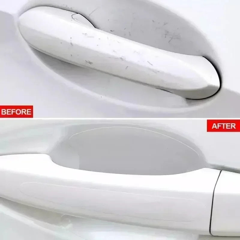 8PCS Universal Car Door Handle Bowl Scratch Protective Stickers Transparent Car Handle Anti-collision Protection Strip Peaceful Pleasures Health and Wellness