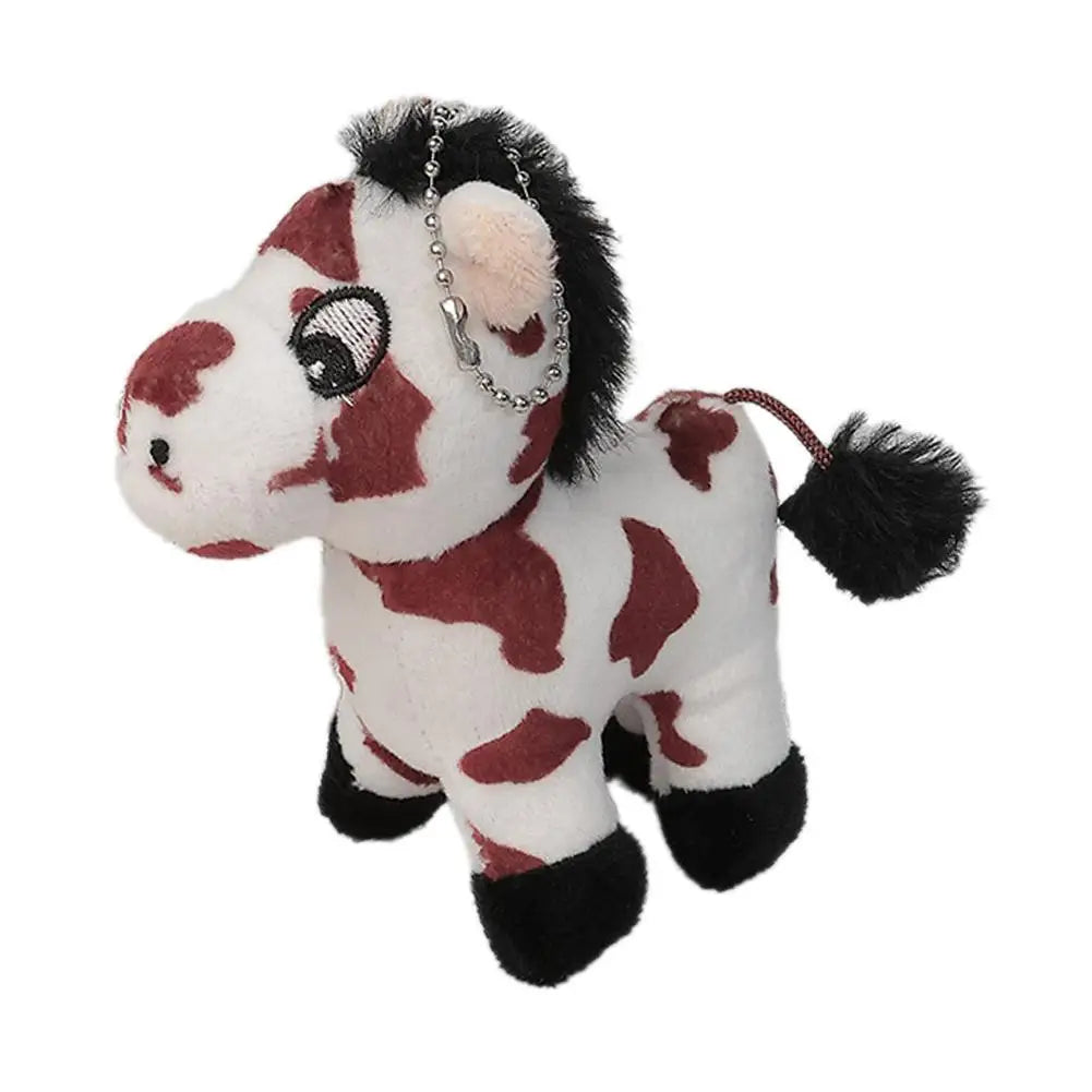 Plush Pony Keychain Toy Mascot Year Horse Pendant Cute Soft Small