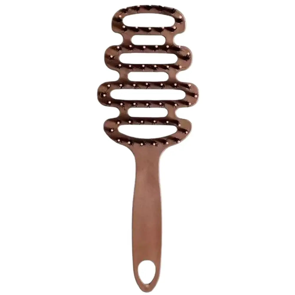 Hollow Vent Detangling Hair Brush | Boar Bristles & Nylon Pins | Scalp Massage & Fast Drying | For All Hair Types Peaceful Pleasures Health and Wellness 1pcs