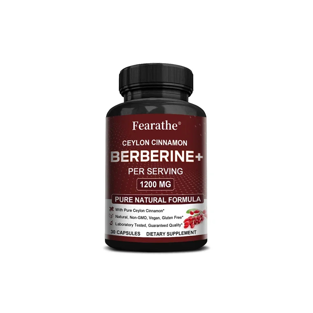 Berberine with Ceylon Cinnamon Capsules - Supports Immune System, Antioxidant,Balance Liver Health Digestion Peaceful Pleasures Health and Wellness 30 count-1 bottle