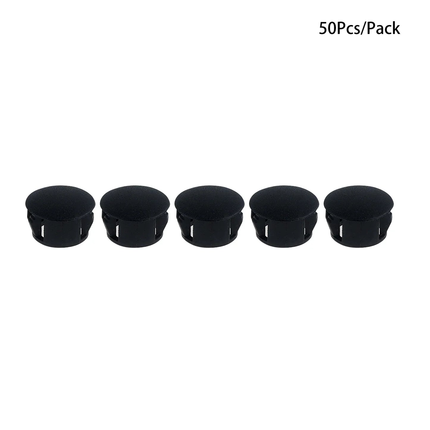 50Pcs Plastic Blanking End Caps Hole Plugs 5mm–32mm Black/White