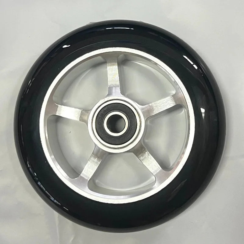 100mm Scooter Wheels with Bearings – Aluminum PU 2-Pack