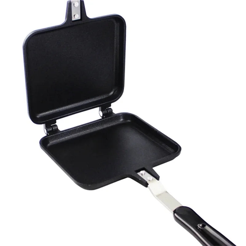 Double-Sided Non-Stick Sandwich Maker Iron Bread Toast Breakfast Machine Waffle Pancake Baking Barbecue Oven Mold Grill Frying Peaceful Pleasures Health and Wellness