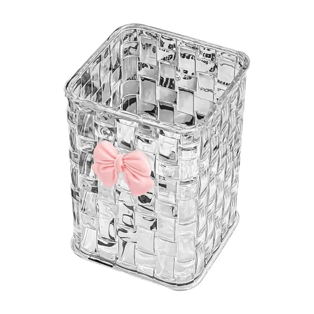 Clear Acrylic Makeup Brush & Cosmetic Desk Organizer