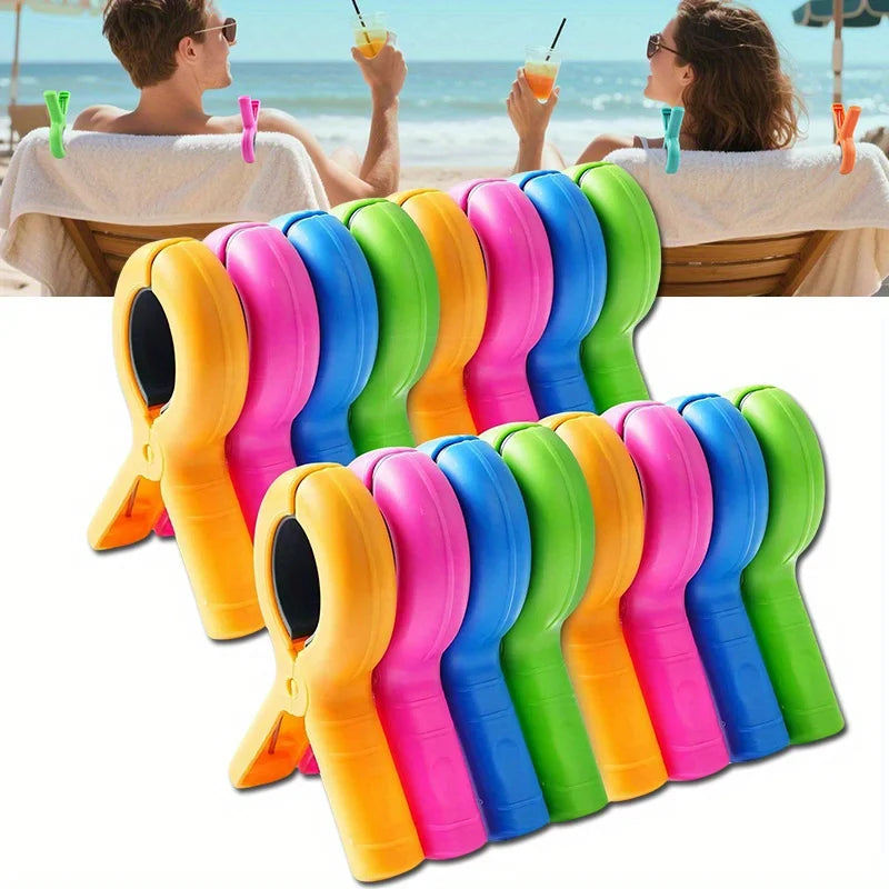 Heavy Duty Beach Towel Clips for Chair, Pool & Cruise (4/8 Pack)