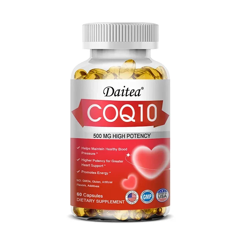 Coenzyme Q10 Capsules,High Concentration Vegetarian, Supports Blood Circulation, Stress Health and Physical Energy, Antioxidant Peaceful Pleasures Health and Wellness 60 count-1 bottle