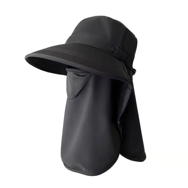 Women's Wide Brim Sun Hat UPF 50+ Neck Flap Beach Cap