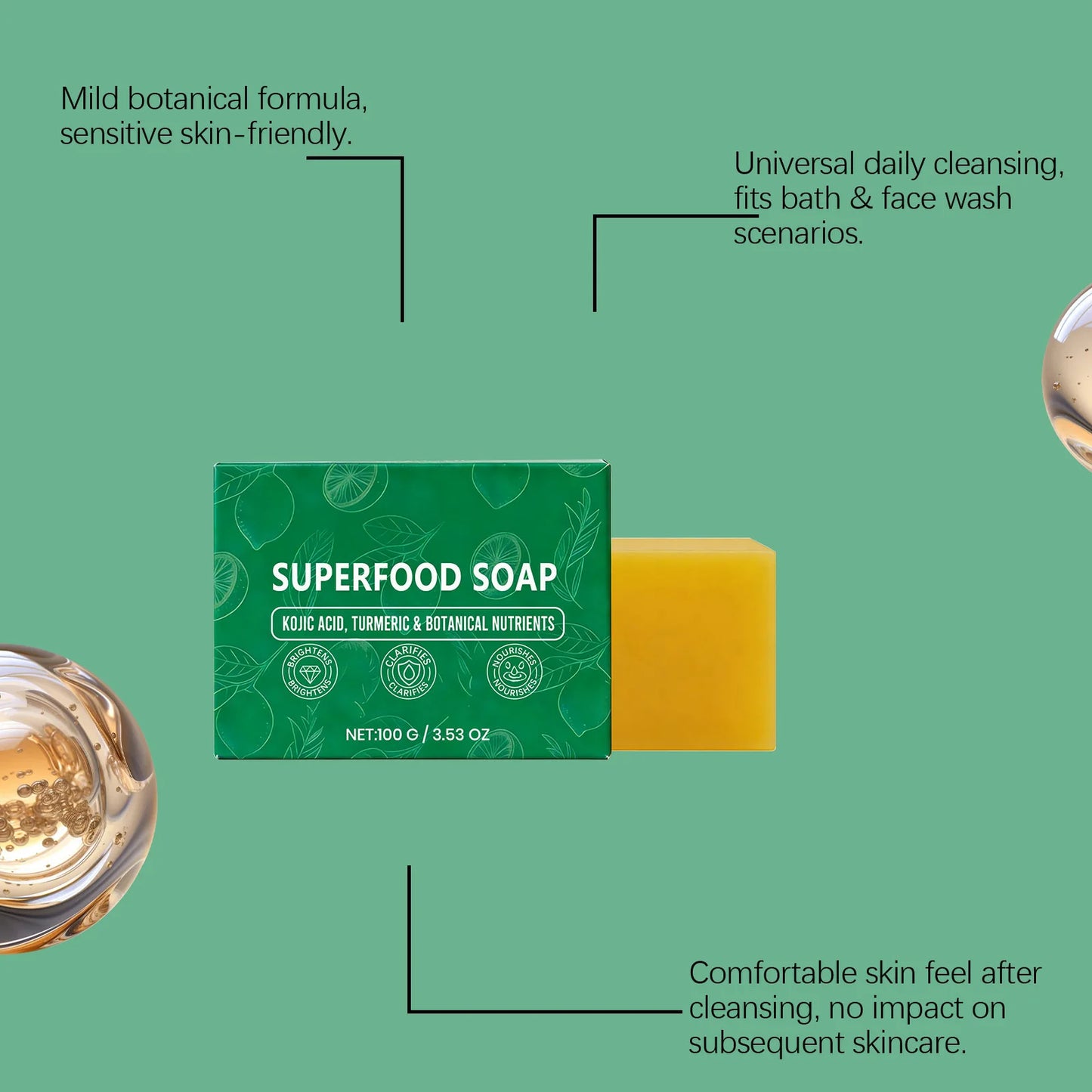 Turmeric Handmade Face Soap | Brightening & Moisturizing Bar
