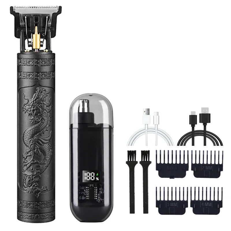 XMSJ T9 Electric Hair & Nose Trimmer for Men – USB Rechargeable