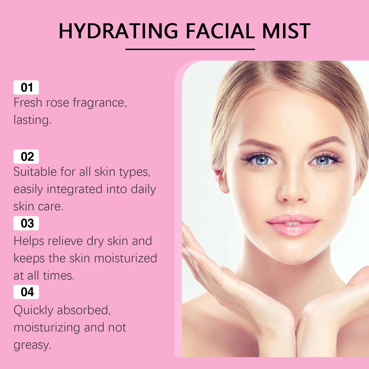 Rose Toner Spray Repair Damaged Skin Shrink Pore Improve Dryness Oil Control Lighten Melasma Pigmentation Vitamin C Face Essence Peaceful Pleasures Health and Wellness