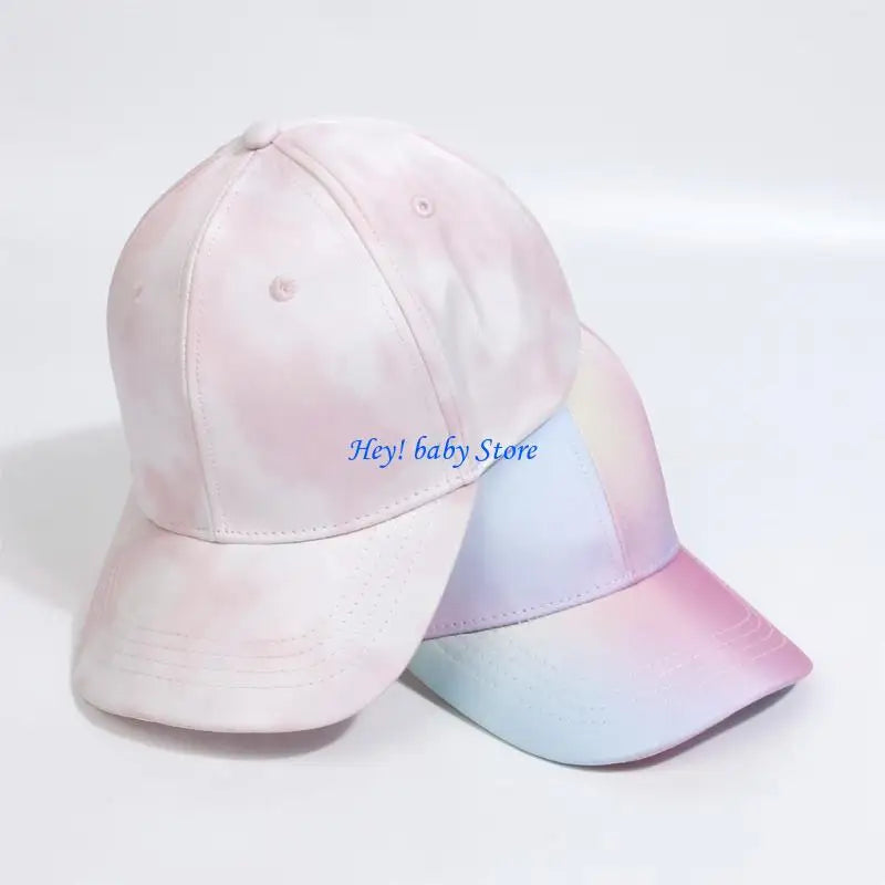 Girls Ponytail Hole Baseball Cap | Breathable Kids Sun Hat