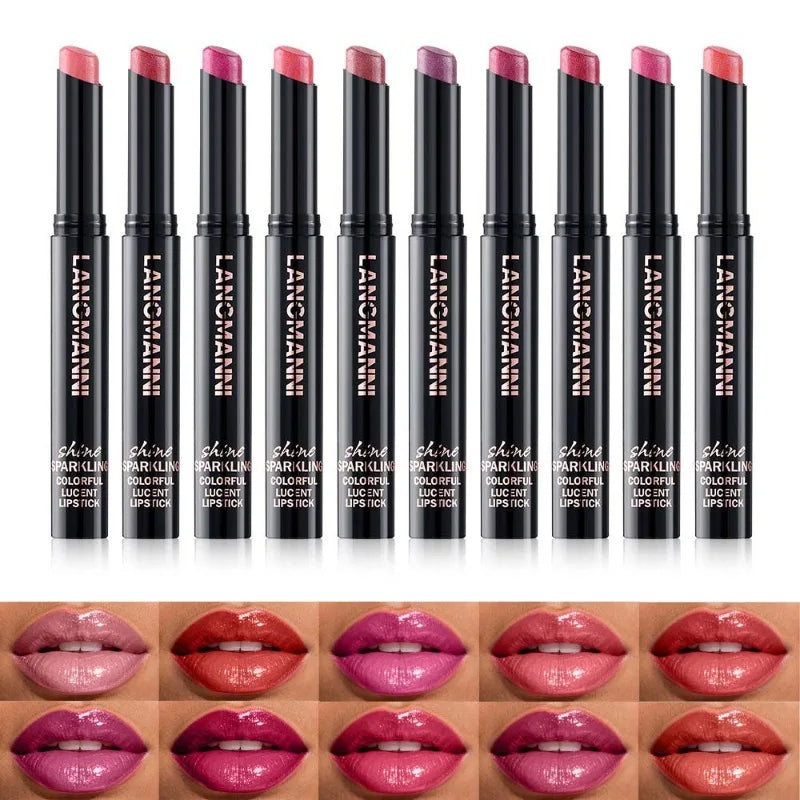 Pearl Shimmer Lipstick | High-Shine Creamy Hydrating Lip Color