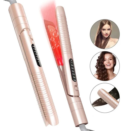 Factory High Temperature 2 In1 Multifunction Lcd Screen Splint Electric Ceramic Infrared Negative Ion Smooth Hair Straightener Peaceful Pleasures Health and Wellness