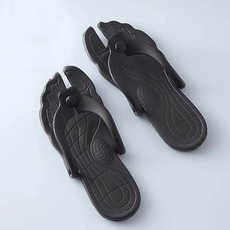 JPNTKY Foldable Flip Flops | Non-Slip Beach & Indoor Slides