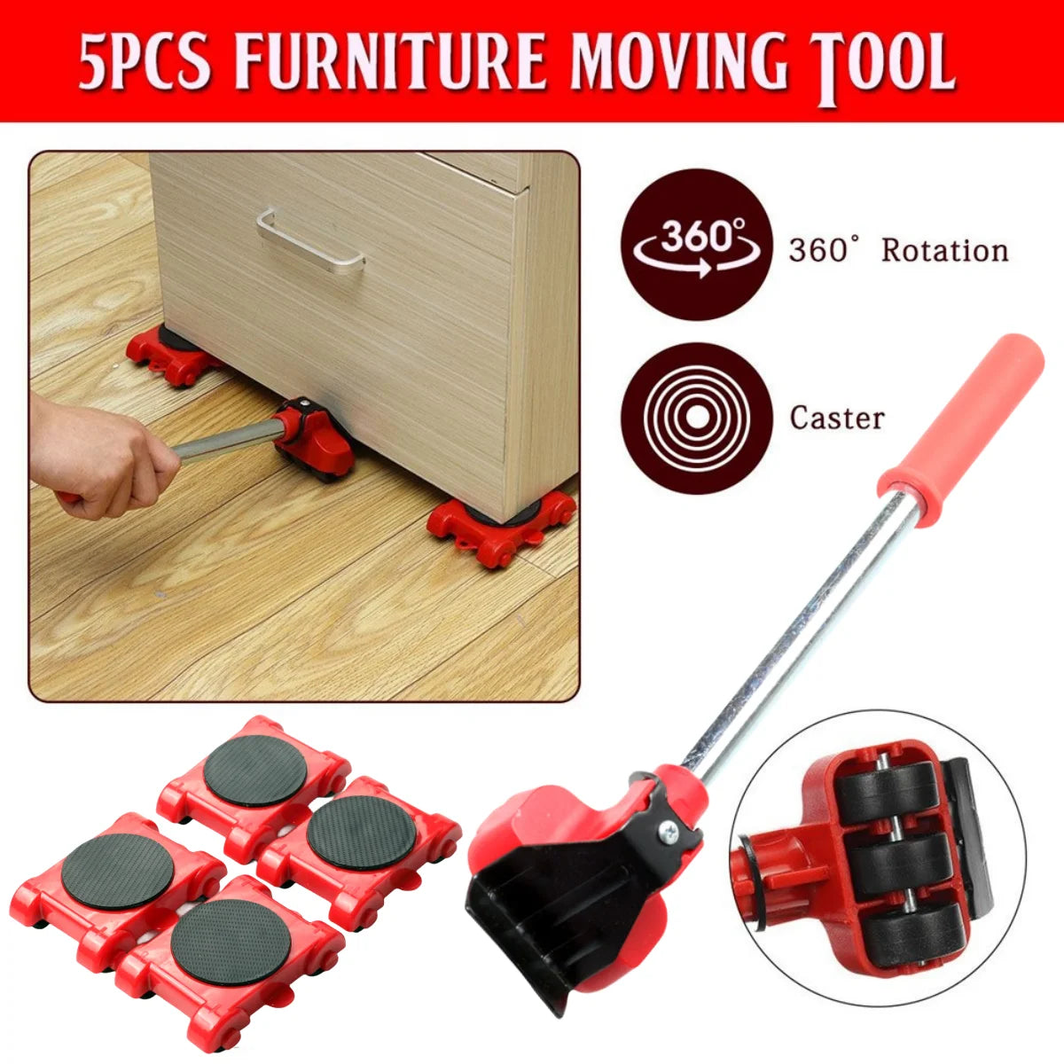 Heavy Duty Furniture Lifter & Mover Set – Moving Tool Kit Peaceful Pleasures Health and Wellness