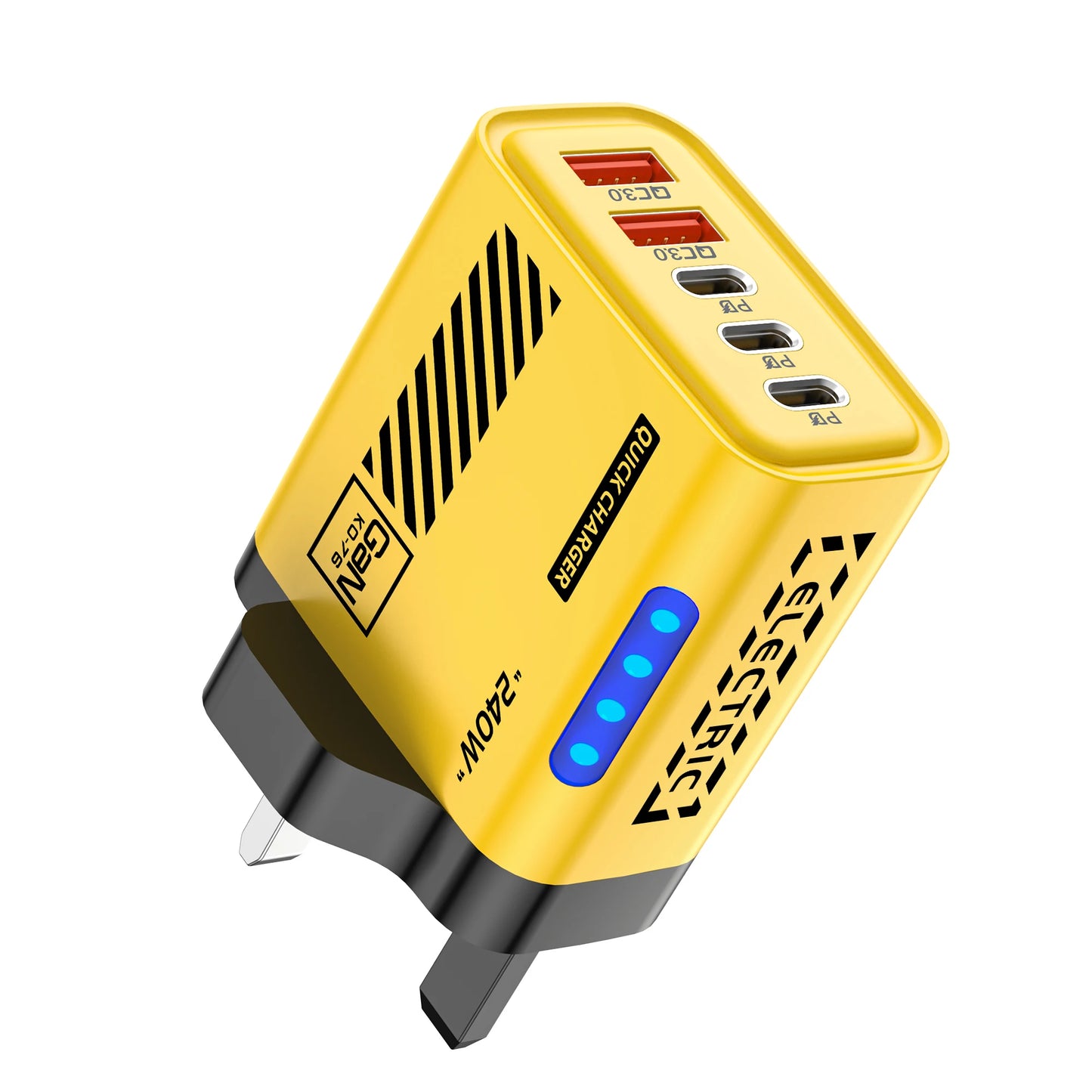 240W GaN 5-Port USB-C Desktop Charger | PD3.0 & QC3.0