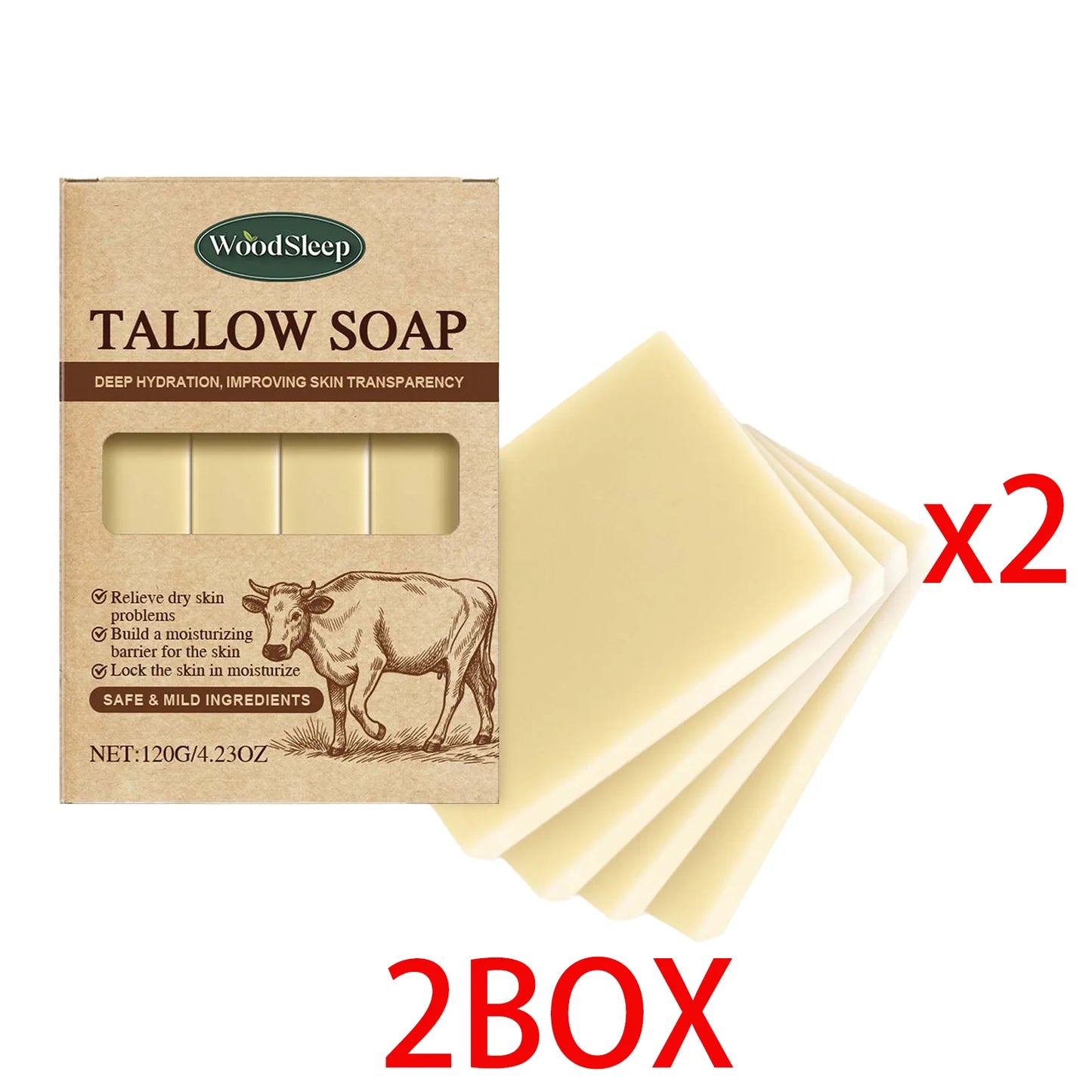 OceAura Grass-Fed Tallow Soap Bar – Face & Body Cleanser
