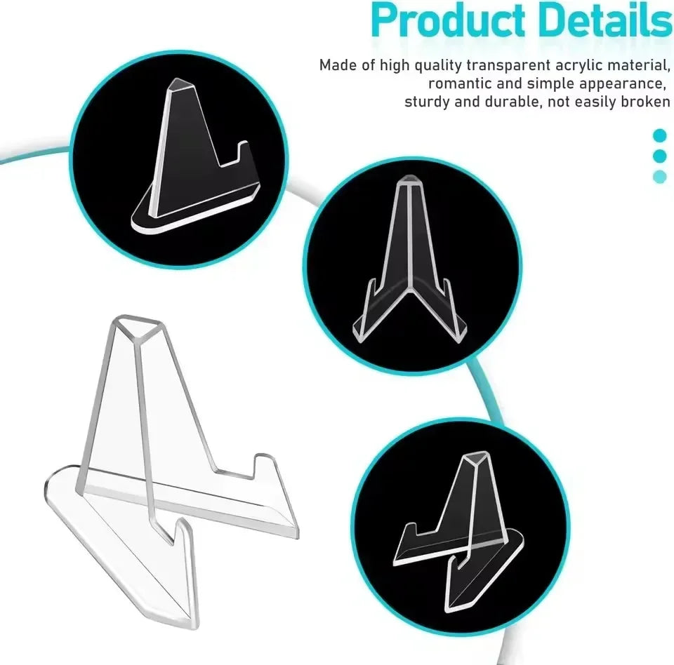 Mini Acrylic Triangular Card Display Stands | Trading Card Holder