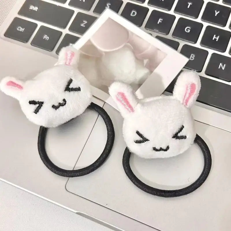 Plush Bunny Rabbit Hair Tie – Cute Hairband & Ponytail Holder