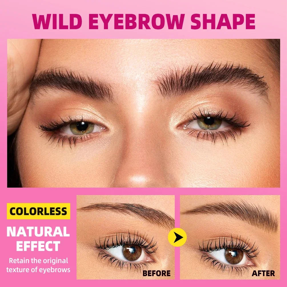 QIBEST New Comb-shaped Brush Head Transparent Eyebrow Styling Cream Long Lasting Clear Eyebrow Styling Gel Eyebrow Makeup Tools Peaceful Pleasures Health and Wellness