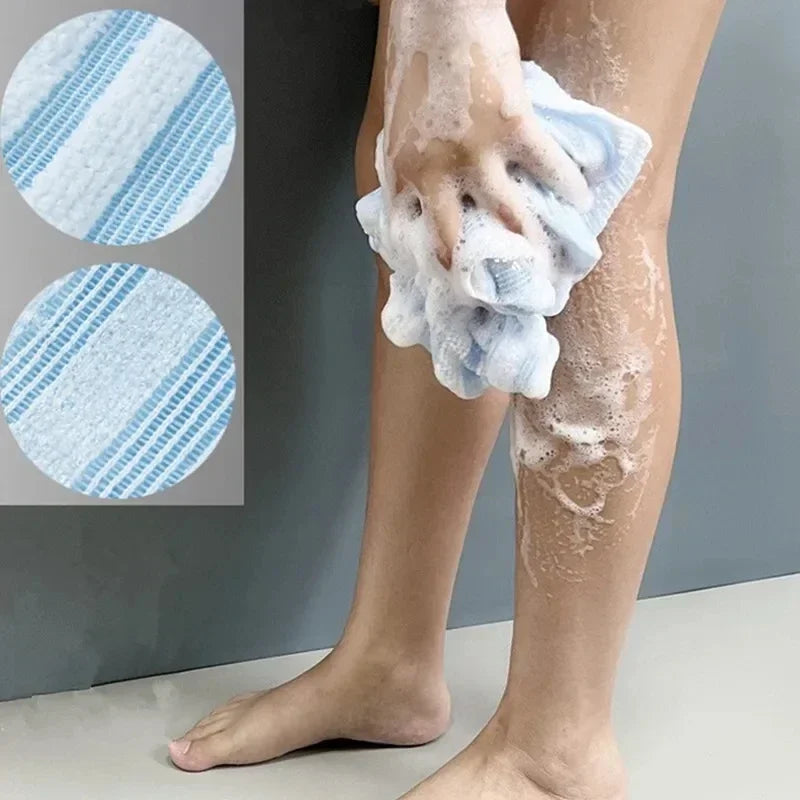 Ultra-Long Exfoliating Back Scrubber Washcloth | Silver-Ion