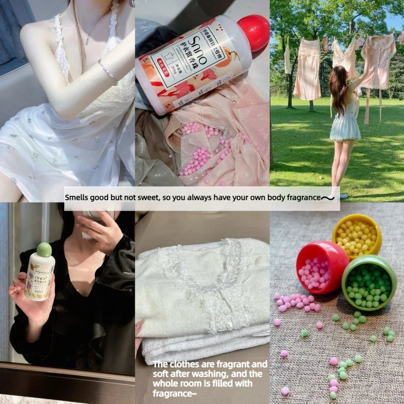 Fragrant Laundry Beads Long Lasting Scent Remove Odor Inhibit Bacteria Kill Mites Antistatic Soften Clothes Color Protection Peaceful Pleasures Health and Wellness