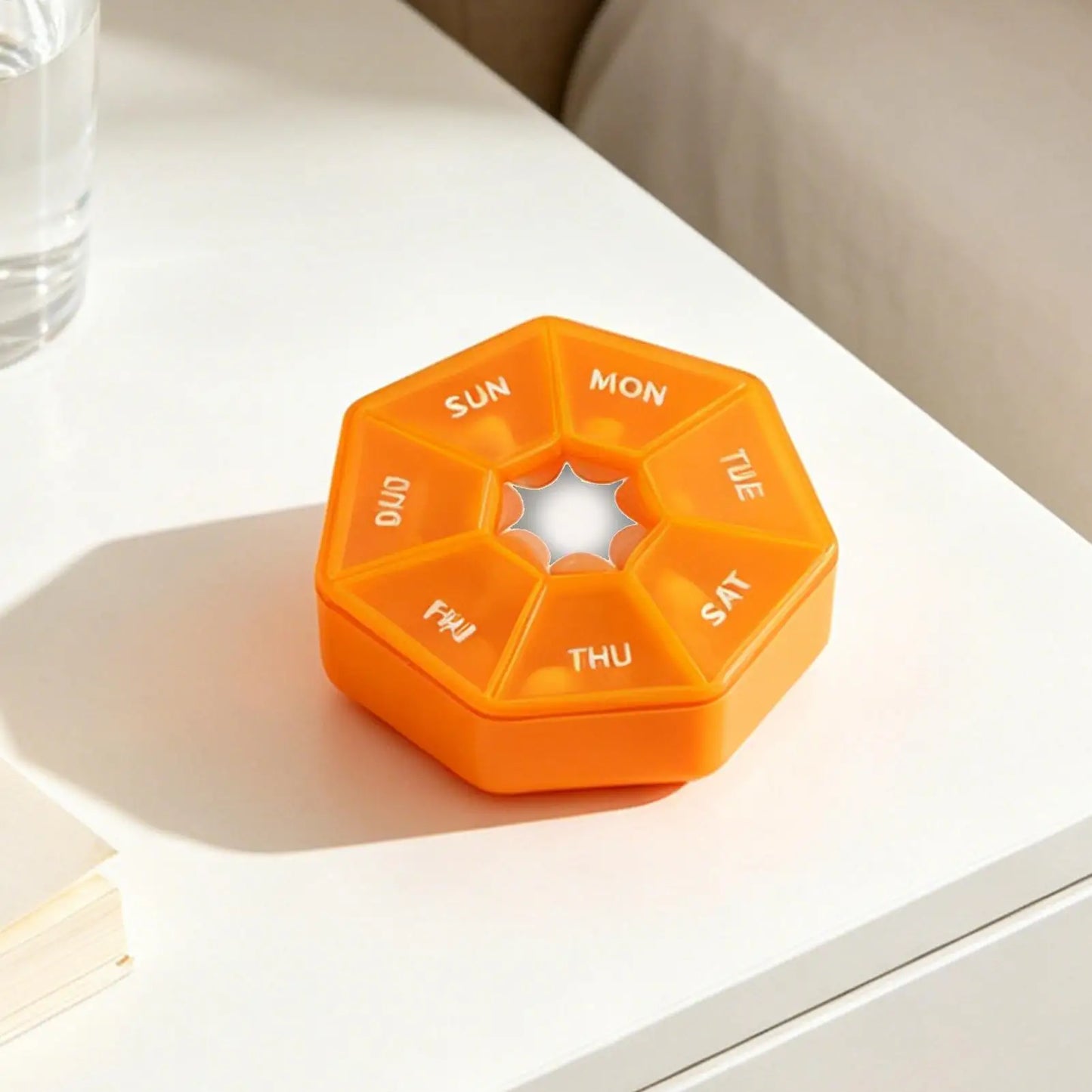7-Day Airtight Pill Organizer – Weekly Pill Case for Travel