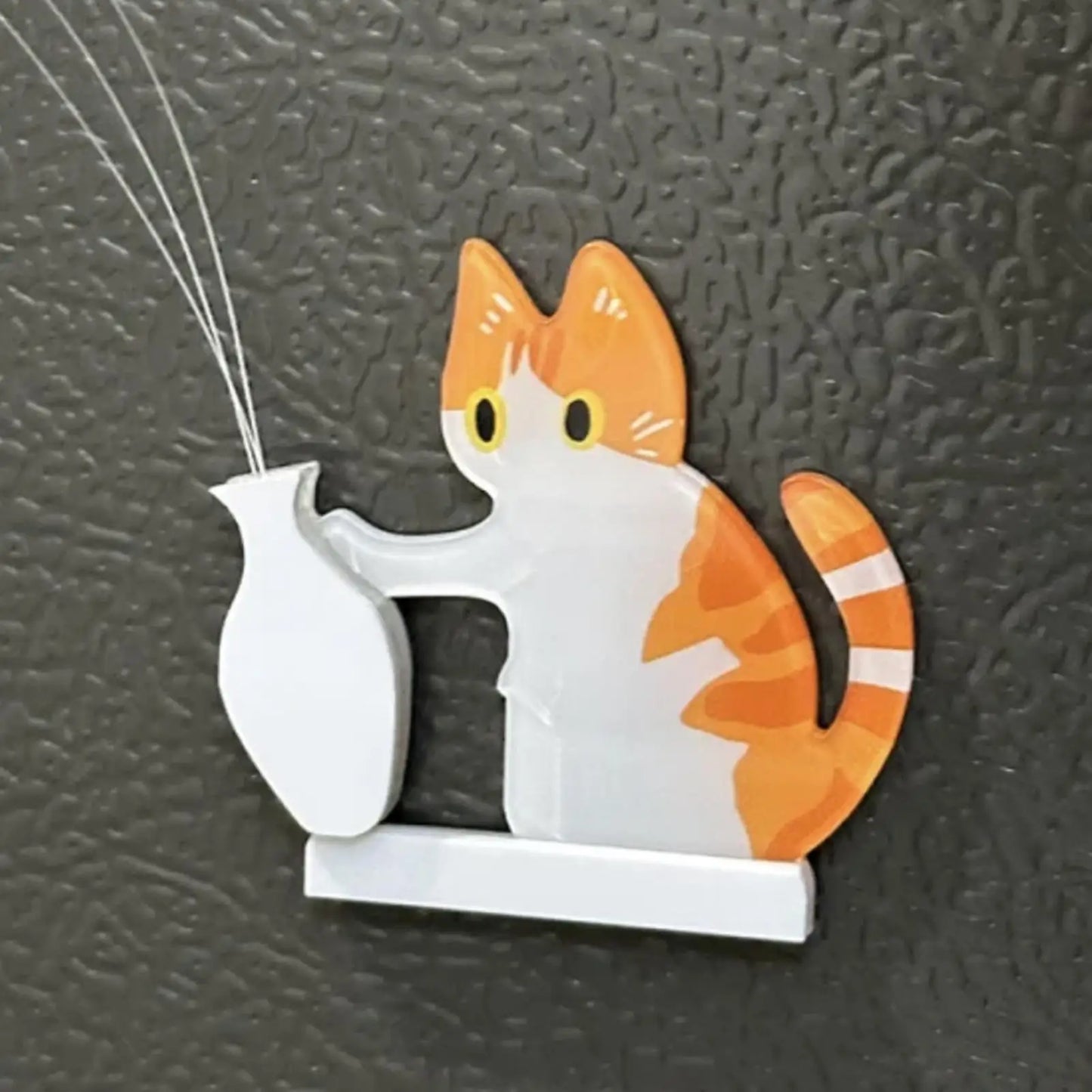 Acrylic Cat Whiskers Storage Container Cute Memorial Keepsake with Wide Opening for Fridge Wall Desk Office Bedroom Peaceful Pleasures Health and Wellness