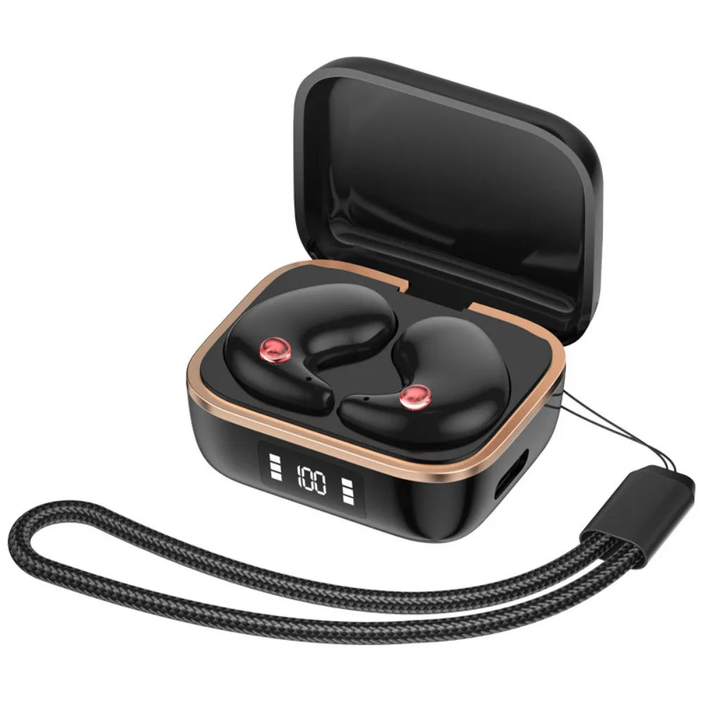 Practical Bluetooth 5.3 Bluetooth Earphones Noise Reduction Waterproof Wireless Headsets HiFi Stereo Earbuds Earphone for Home Peaceful Pleasures Health and Wellness Black