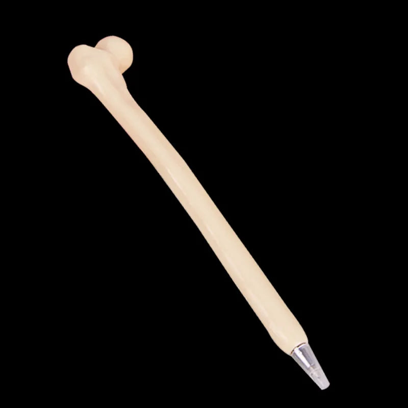 Funny Ballpoint Pen Blue Black Ink Creative Design Simulated Bone