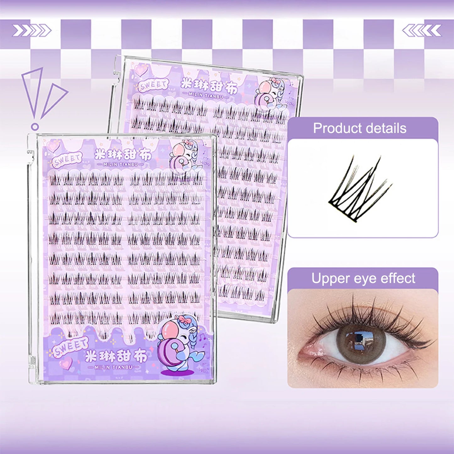 Glue-Free Cluster False Eyelashes | Wispy Natural Lash Extensions