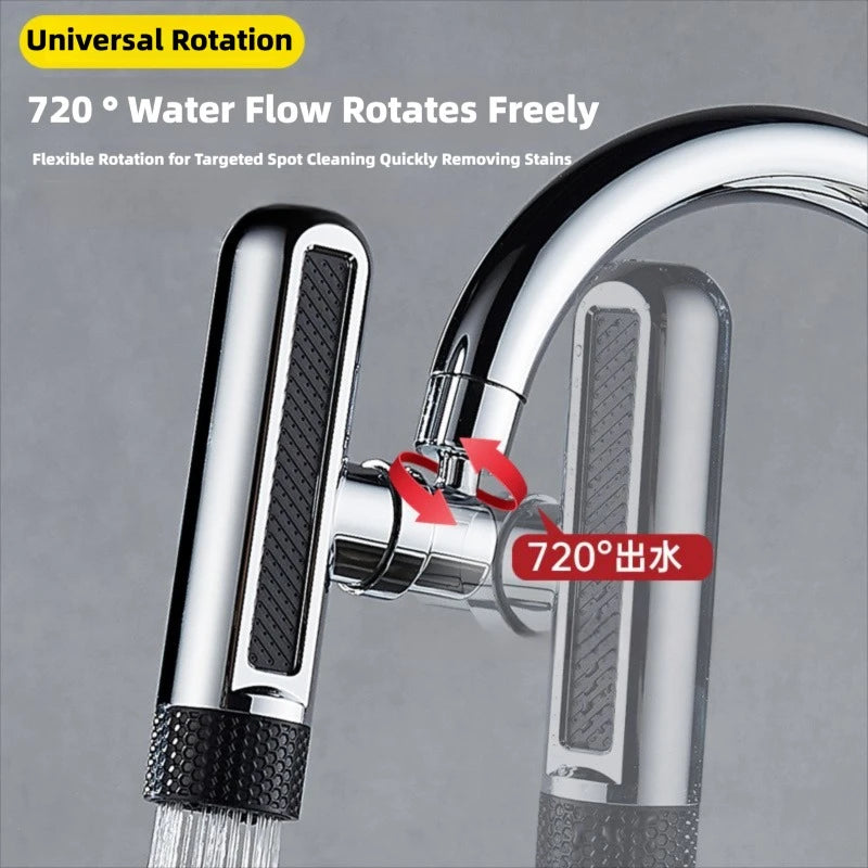 720° Rotating Kitchen Faucet 6 Modes Waterfall Spout Splash-Proof Universal Aerator Multi-Function Faucet Nozzle Extender Peaceful Pleasures Health and Wellness
