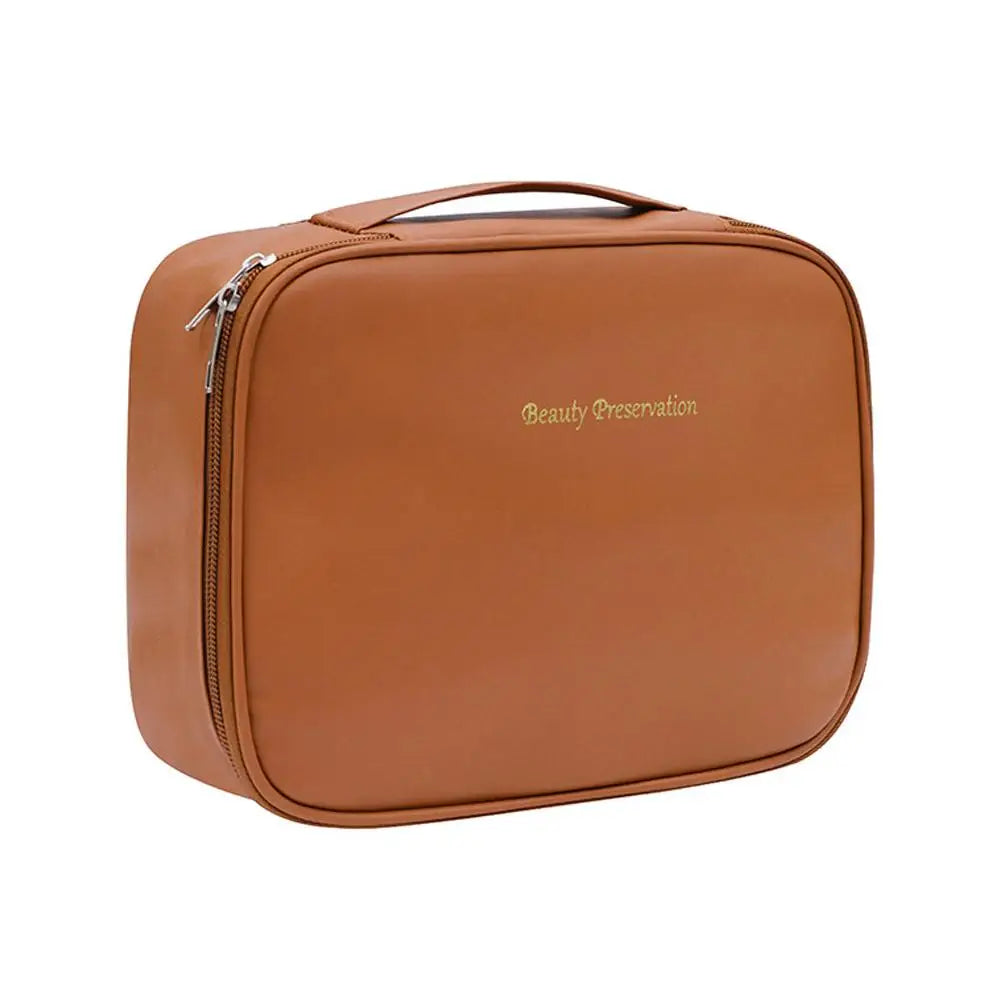 Women's Cosmetic Bag Makeup Bag Double Layer Large Capacity Luxury Cosmetics Organizer Travel Essentials Women's Cosmetic Bag Peaceful Pleasures Health and Wellness A
