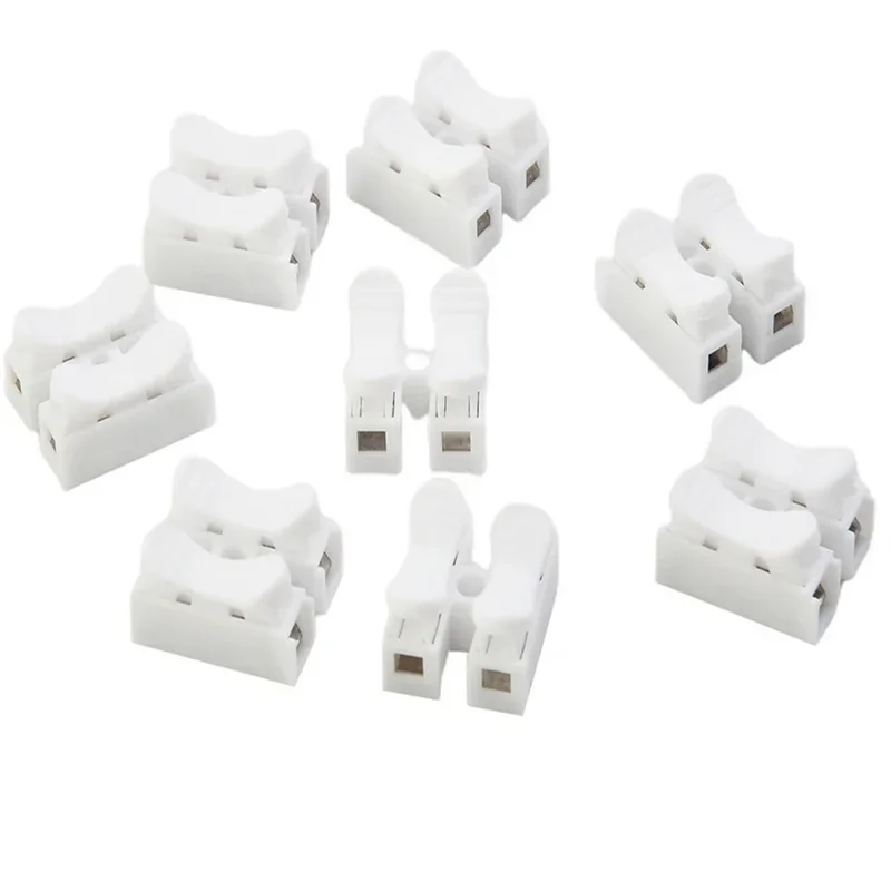20pcs CH2 Spring Quick Wire Connectors Cable Clamps Terminal Block LED Strip Light Replace Electrical Tapes Cable Clamp Tools Peaceful Pleasures Health and Wellness