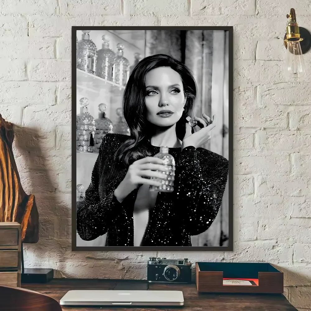 Angelina Jolie HD Poster – Waterproof PVC Wall Art Decor Wall Art Poster Peaceful Pleasures Health and Wellness