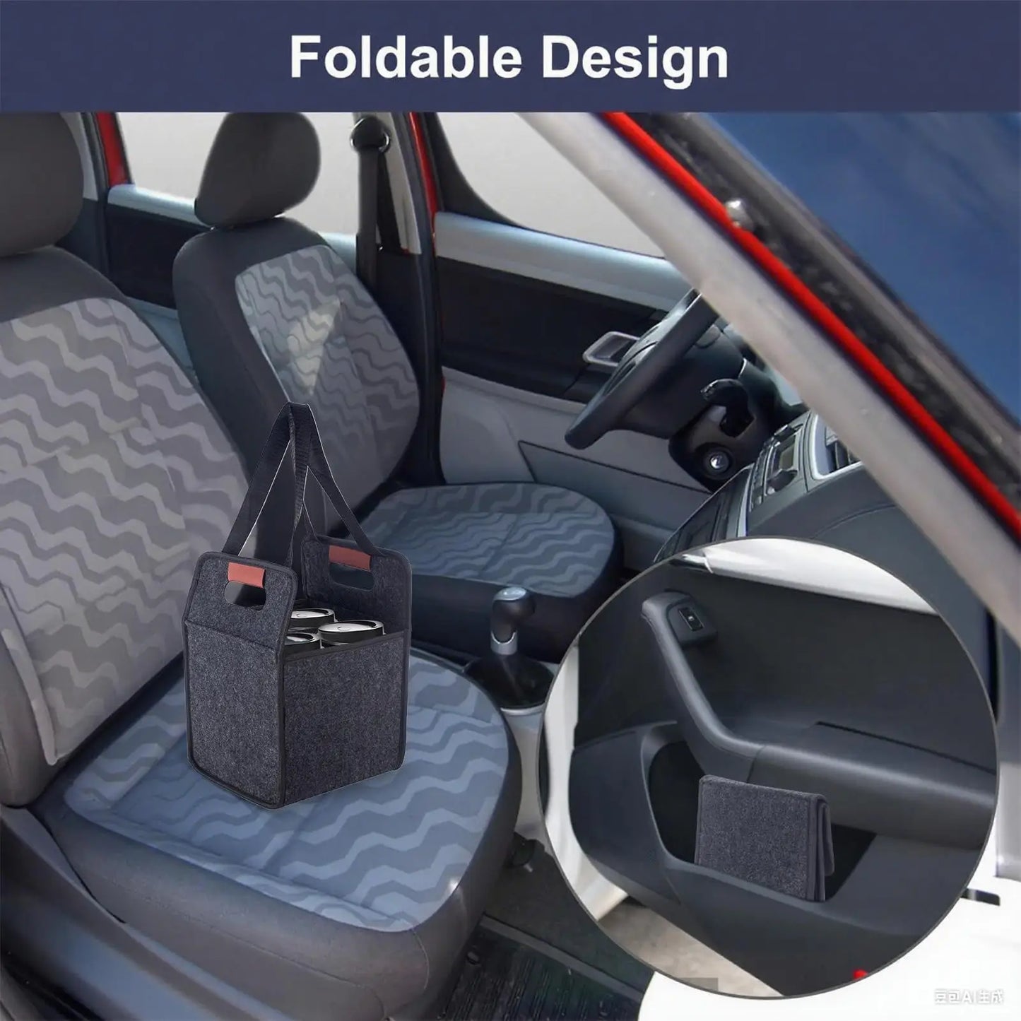 Reusable Drink Cup Carrier, Foldable Tote Bag With Handles for Daily Commute Car Picnic Cruise Party Grocery Outdoor Travel Peaceful Pleasures Health and Wellness