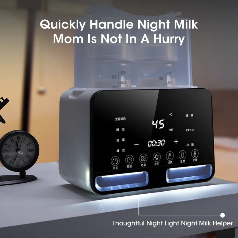 2 in1 Baby Bottle Warmer and Sterilizer Automatic Smart Temperature Control Milk Warmer Disinfection Peaceful Pleasures Health and Wellness