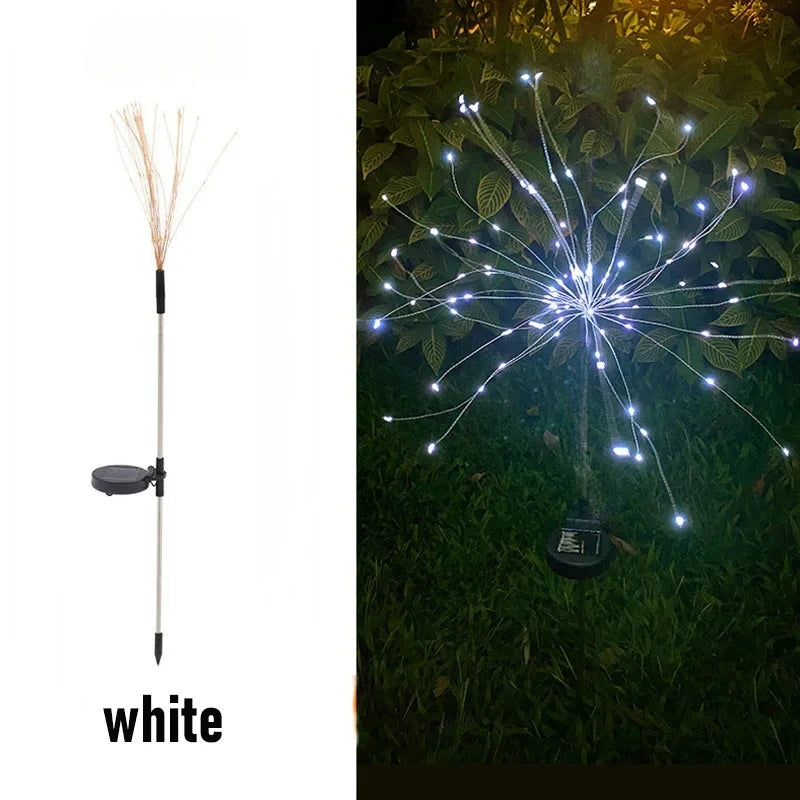 60 LED Solar Firework Fairy Lights – Waterproof Garden Décor